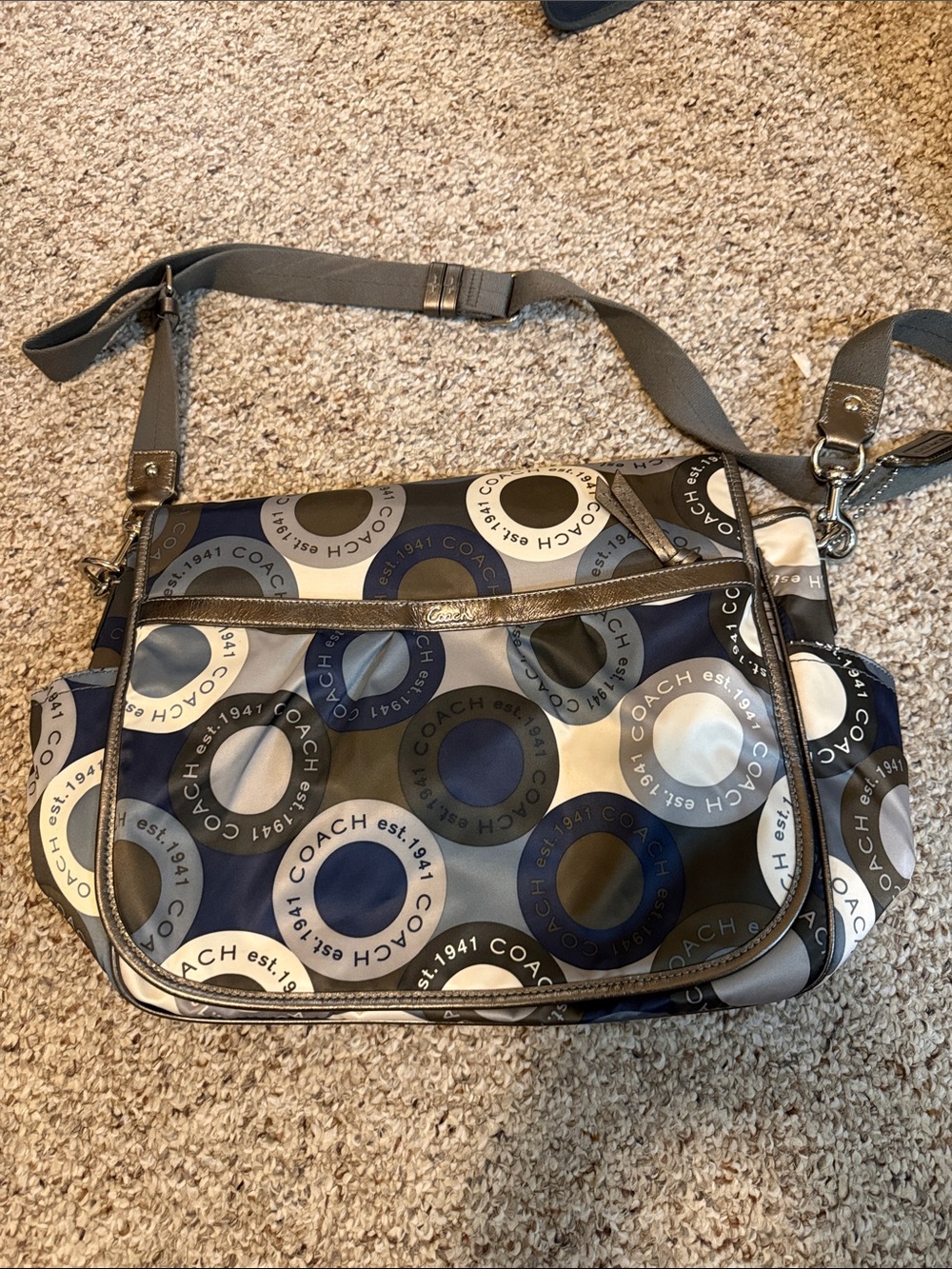 Coach signature snaphead diaper/laptop bag vintage